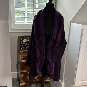 Luxurious Purple Women's Cardigan